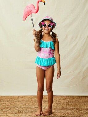 Matilda Jane | Enchanted Garden Island Party One-Piece Girls Swimsuit | Size 10